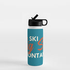 Ski Big Sky Montana Vintage Poster Water Bottle Gallery Image 1