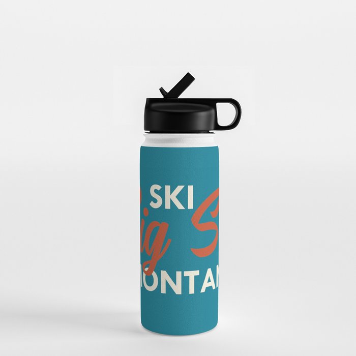 Ski Big Sky Montana Vintage Poster Water Bottle Gallery Image 1