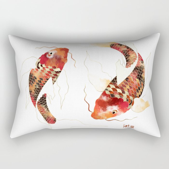 Metallic Koi II-Custom Rectangular Pillow Gallery Image 2