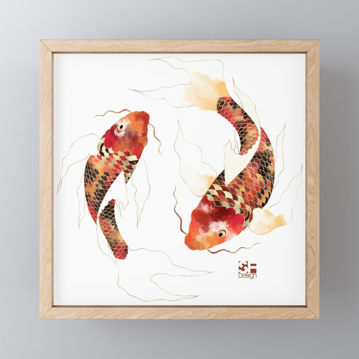 Metallic Koi II-Custom Mini Art Print Gallery Image 1