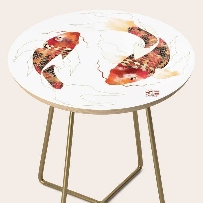 Metallic Koi II-Custom Side Table Gallery Image 2