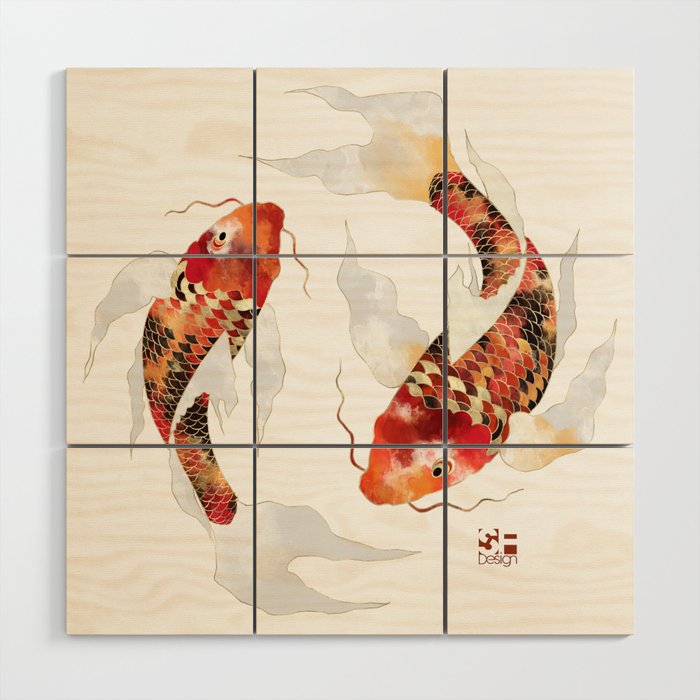 Metallic Koi II-Custom Wood Wall Art Gallery Image 1