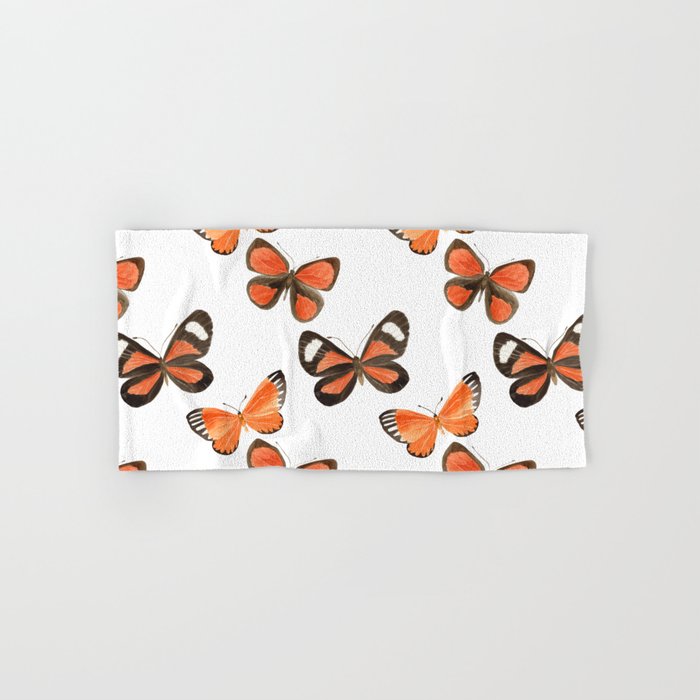 Orange Butterflies Bath Towel Gallery Image 1
