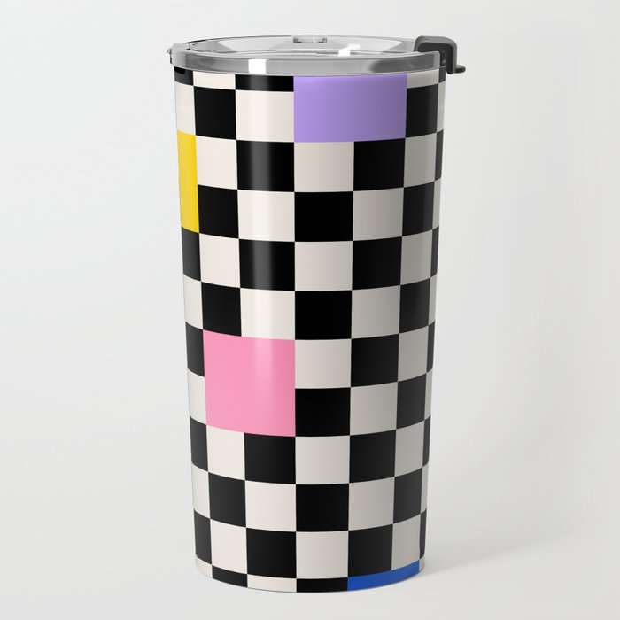 Patchwork: Bauhaus Check Edition Travel Mug Gallery Image 2