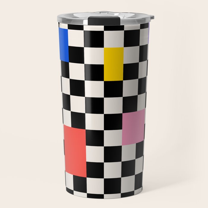 Patchwork: Bauhaus Check Edition Travel Mug Gallery Image 1