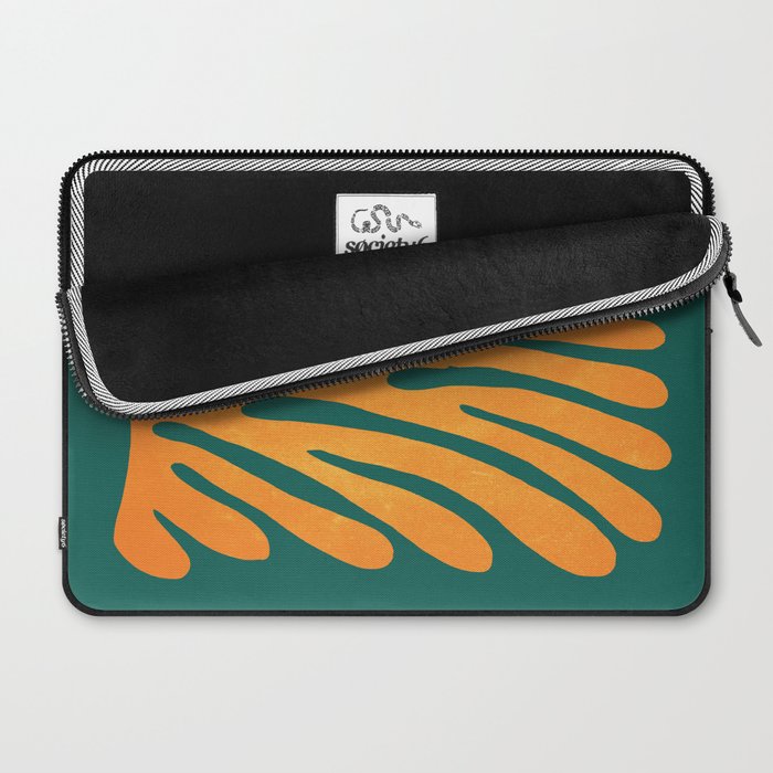 Pine Green & Tangerine: Matisse Paper Cutouts 01 Laptop Sleeve Gallery Image 2