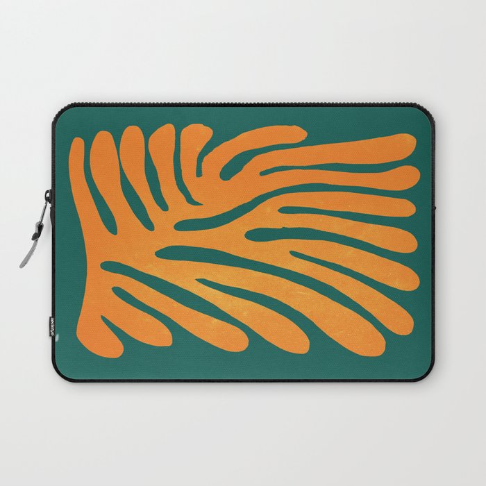 Pine Green & Tangerine: Matisse Paper Cutouts 01 Laptop Sleeve Gallery Image 1