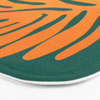 Pine Green & Tangerine: Matisse Paper Cutouts 01 Bath Mat Gallery Image 3