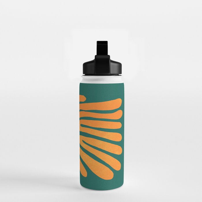 Pine Green & Tangerine: Matisse Paper Cutouts 01 Water Bottle Gallery Image 2