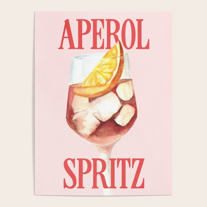 Aperol Spritz: Retro Classic Cocktail 01 Poster Gallery Image 4