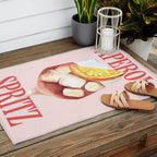 Aperol Spritz: Retro Classic Cocktail 01 Outdoor Rug Gallery Image 2