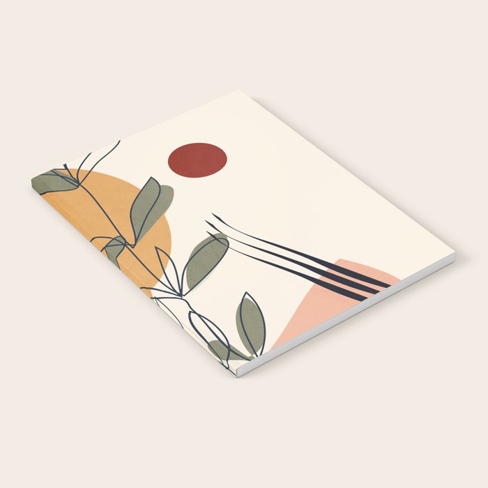 Minimal Line Young Leaves Notebook Gallery Image 2