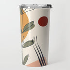 Minimal Line Young Leaves Travel Mug Gallery Image 2