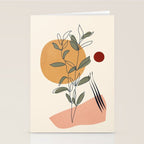 Minimal Line Young Leaves Stationery Card Gallery Image 2