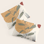 Minimal Line Young Leaves Pillow Sham Gallery Image 3