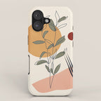 Minimal Line Young Leaves iPhone Case Gallery Image 1