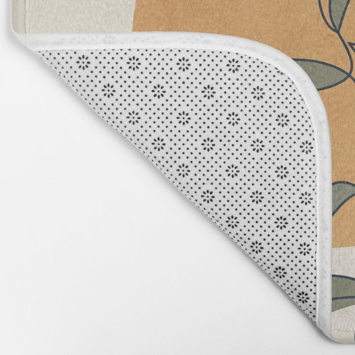 Minimal Line Young Leaves Bath Mat Gallery Image 2