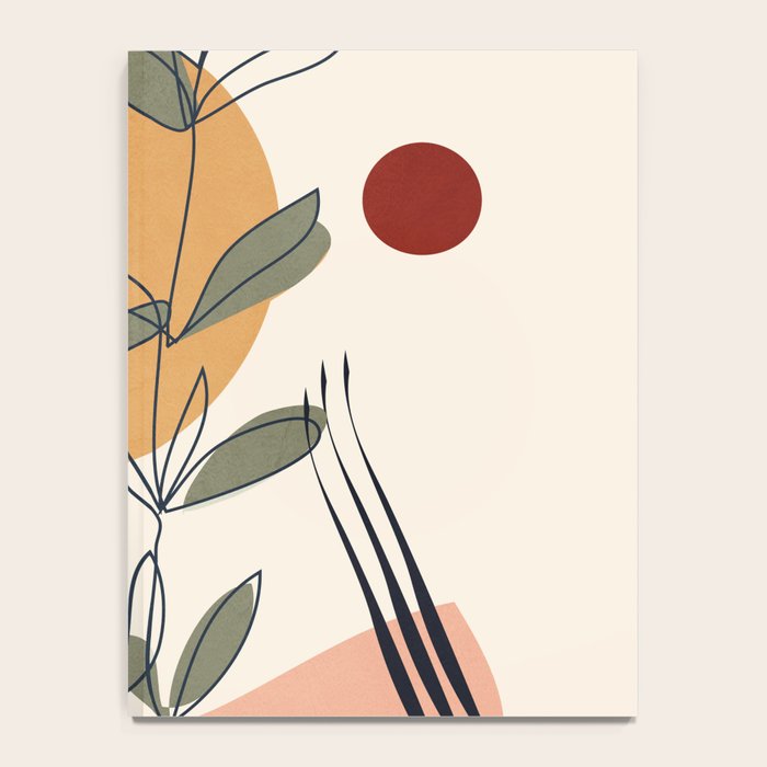 Minimal Line Young Leaves Notebook Gallery Image 4