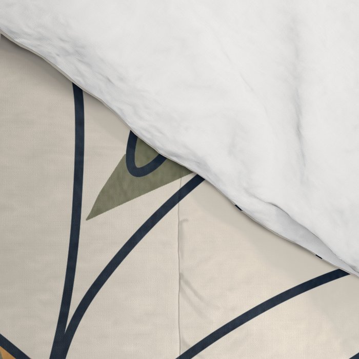 Minimal Line Young Leaves Comforter Gallery Image 4