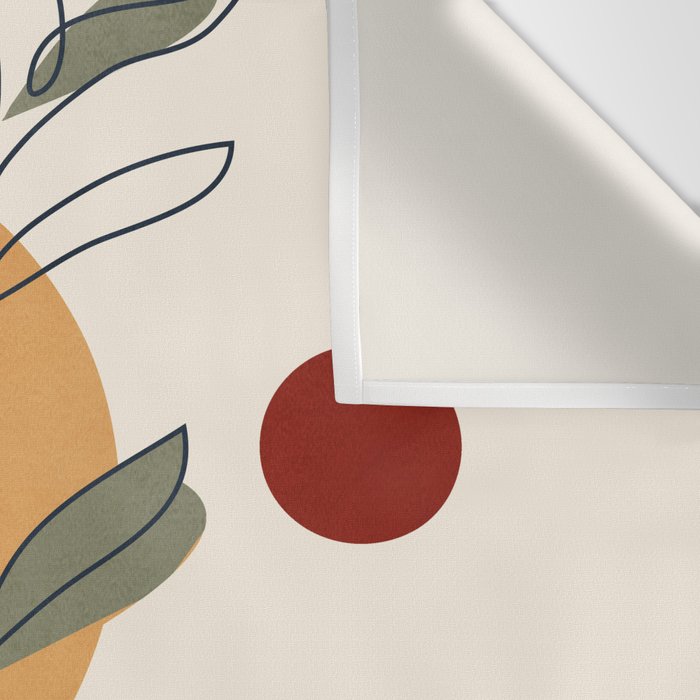 Minimal Line Young Leaves Wall Tapestry Gallery Image 3