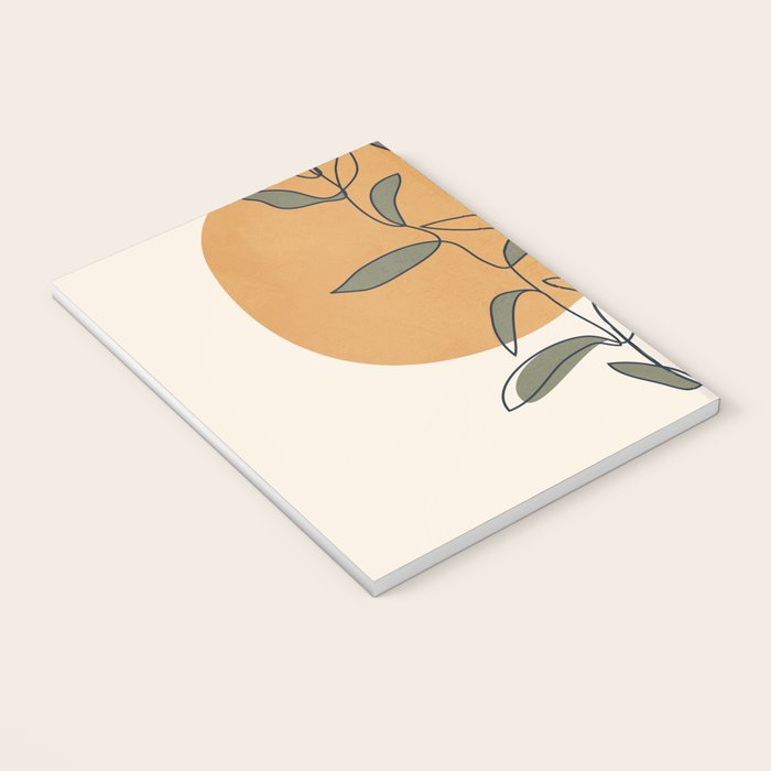 Minimal Line Young Leaves Notebook Gallery Image 3