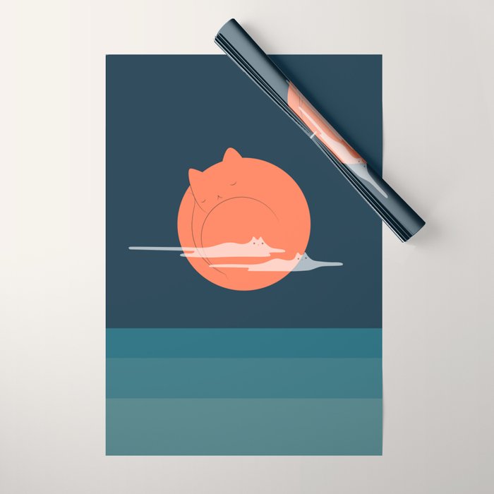 Cat Landscape 105 Wrapping Paper Gallery Image 1