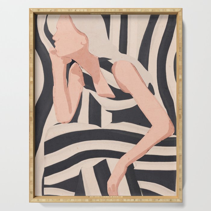 Striped Presence Serving Tray Gallery Image 1