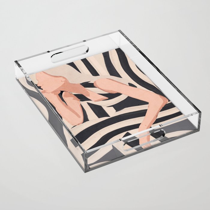 Striped Presence Acrylic Tray Gallery Image 1