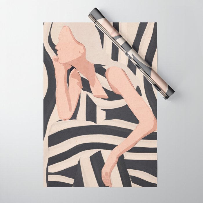 Striped Presence Wrapping Paper Gallery Image 1