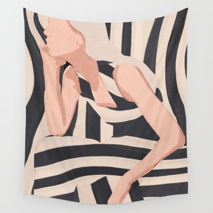 Striped Presence Wall Tapestry Gallery Image 4
