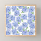 Elegant lavender lilac watercolor hydrangea floral Mini Art Print Gallery Image 1