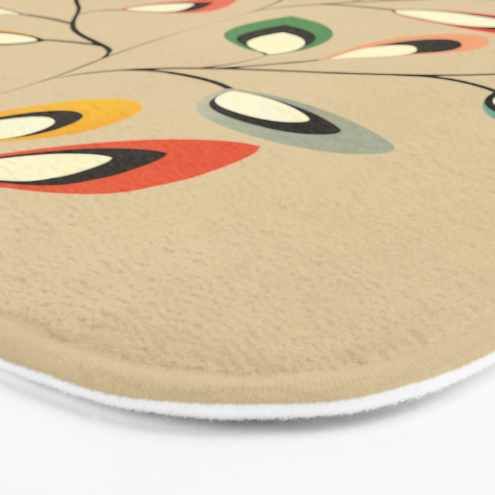 Mid-Century Abstract Branch 02 Bath Mat Gallery Image 3