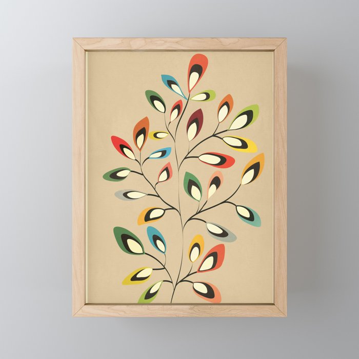 Mid-Century Abstract Branch 02 Mini Art Print Gallery Image 1