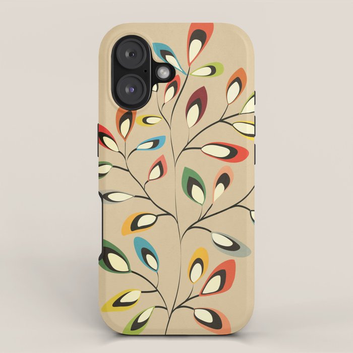 Mid-Century Abstract Branch 02 iPhone Case Gallery Image 1