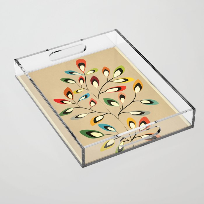 Mid-Century Abstract Branch 02 Acrylic Tray Gallery Image 1