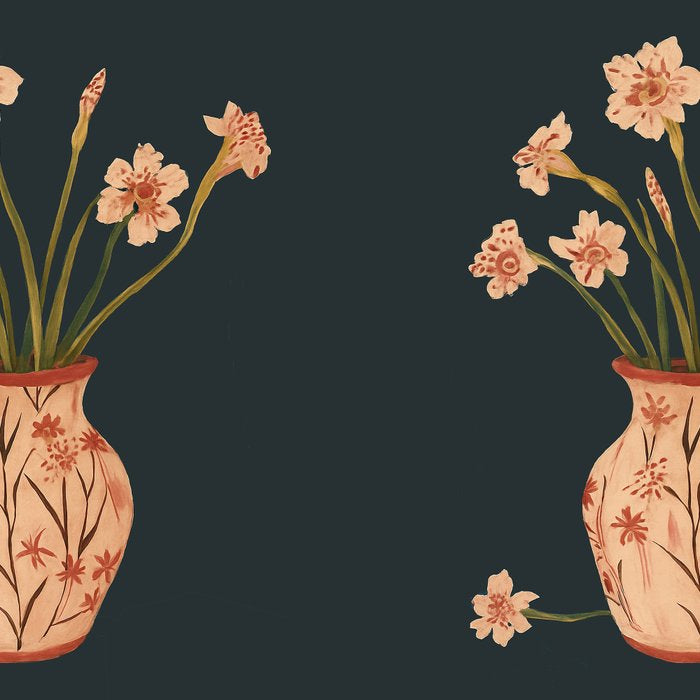 Blush Blooms in Painted Vase Coffee Mug Gallery Image 2