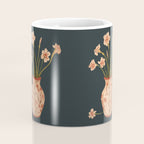 Blush Blooms in Painted Vase Coffee Mug Gallery Image 4