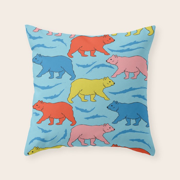 Fun Bears Throw Pillow Gallery Image 6