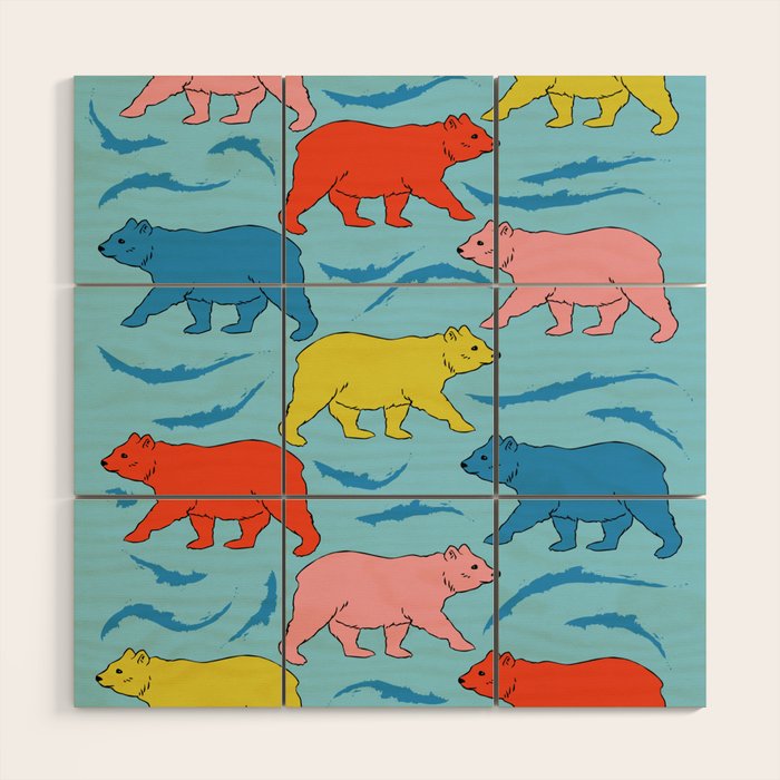 Fun Bears Wood Wall Art Gallery Image 1