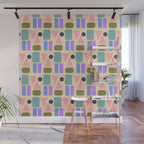 Mid-century Geometric Color Fun Wall Mural Gallery Image 1