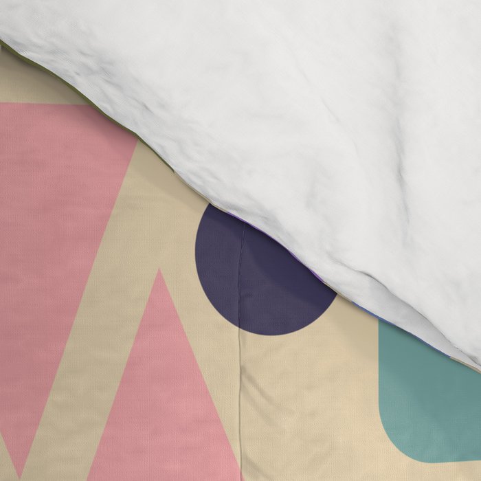 Mid-century Geometric Color Fun Comforter Gallery Image 4