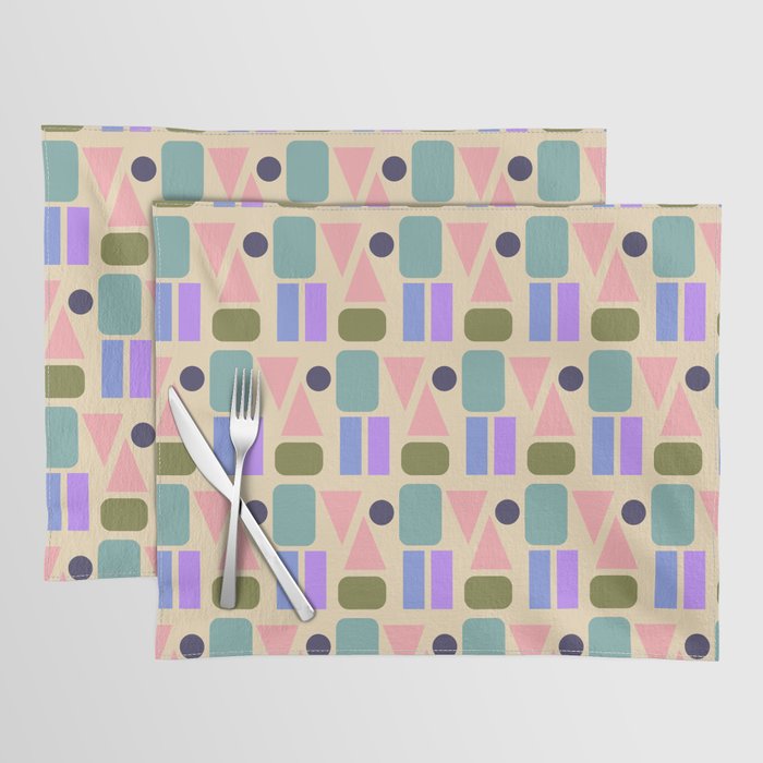 Mid-century Geometric Color Fun Placemat Gallery Image 1