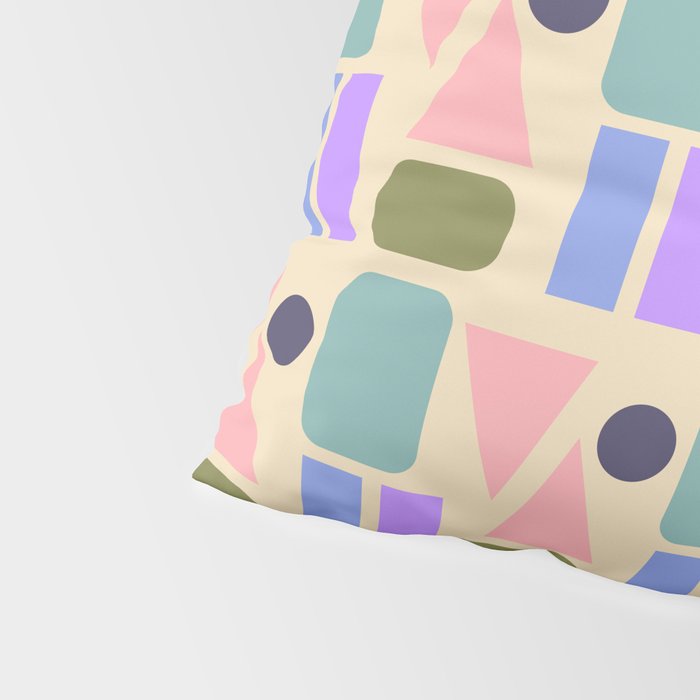 Mid-century Geometric Color Fun Pillow Sham Gallery Image 4