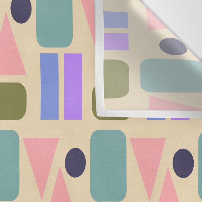 Mid-century Geometric Color Fun Wall Tapestry Gallery Image 3