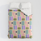 Mid-century Geometric Color Fun Duvet Cover Gallery Image 6