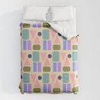 Mid-century Geometric Color Fun Comforter Gallery Image 6