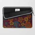 Dark Burgundy, Teal & Mustard Floral Laptop Sleeve Gallery Image 2