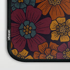 Dark Burgundy, Teal & Mustard Floral Laptop Sleeve Gallery Image 3