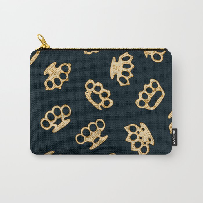 Brass Knuckles With Good Thoughts Carry All Pouch Gallery Image 1