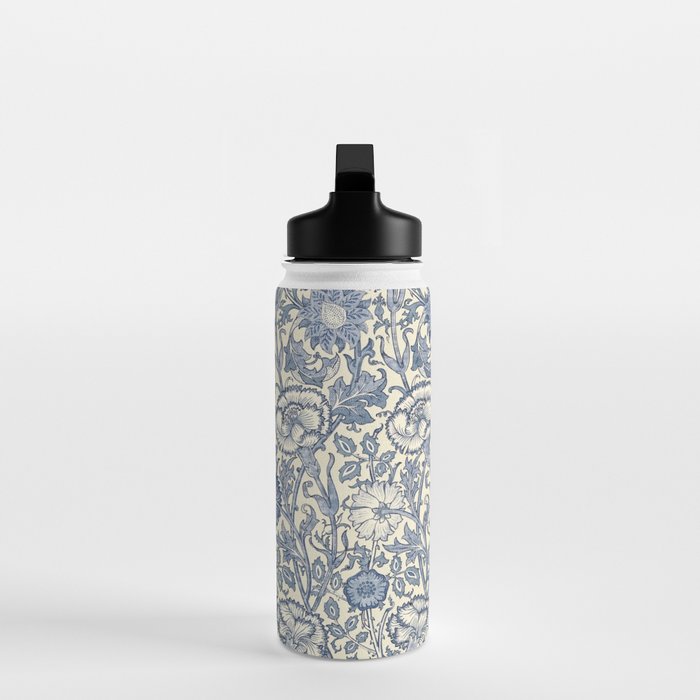 William Morris Pink and Rose China Blue Toile Water Bottle Gallery Image 3